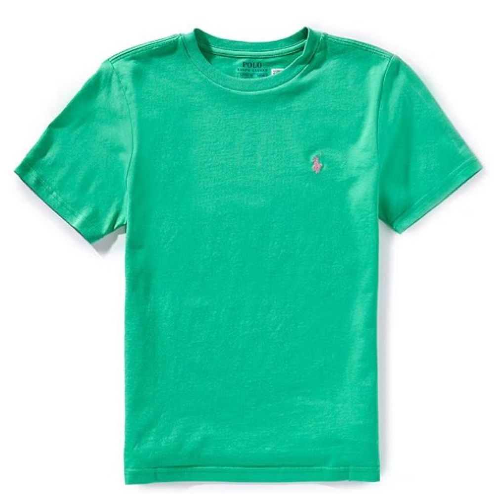 Polo Ralph Lauren Big Boys Short-Sleeve Jersey T-Shirt in Green Size Small - NWT